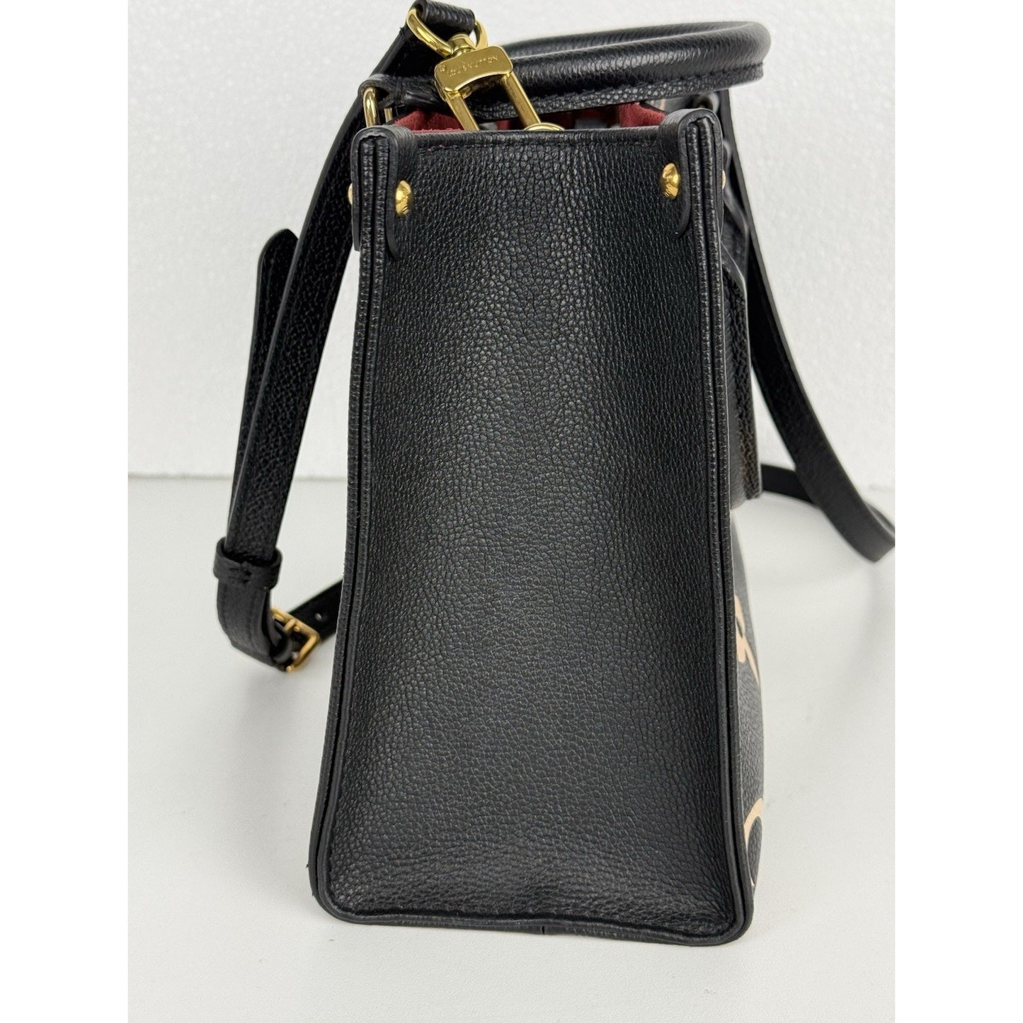Louis Vuitton On The Go Handbag Pm Size Monogram Empreinte Bicolor