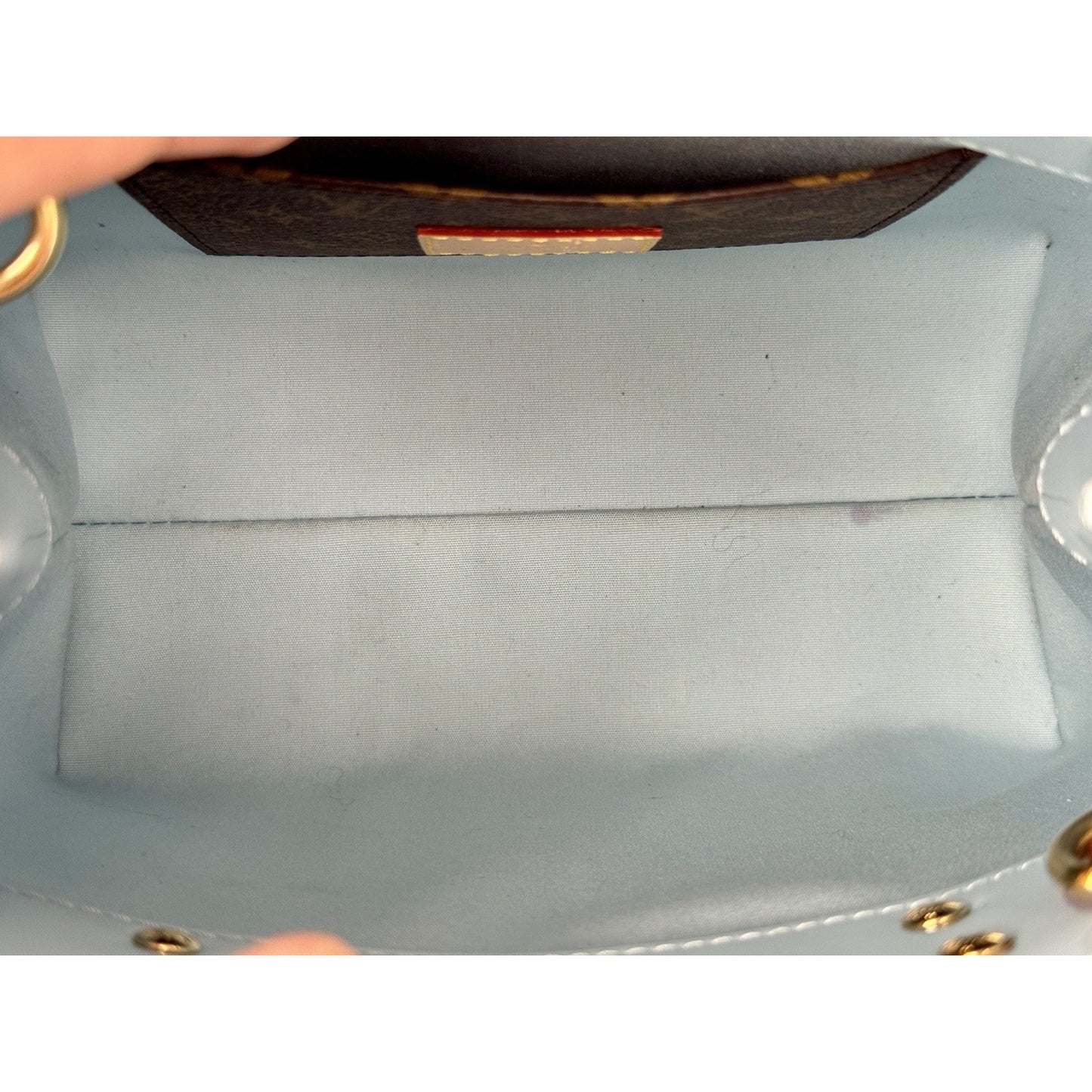 Louis Vuitton Reade PM NM Sky Blue Vernis Leather Tote