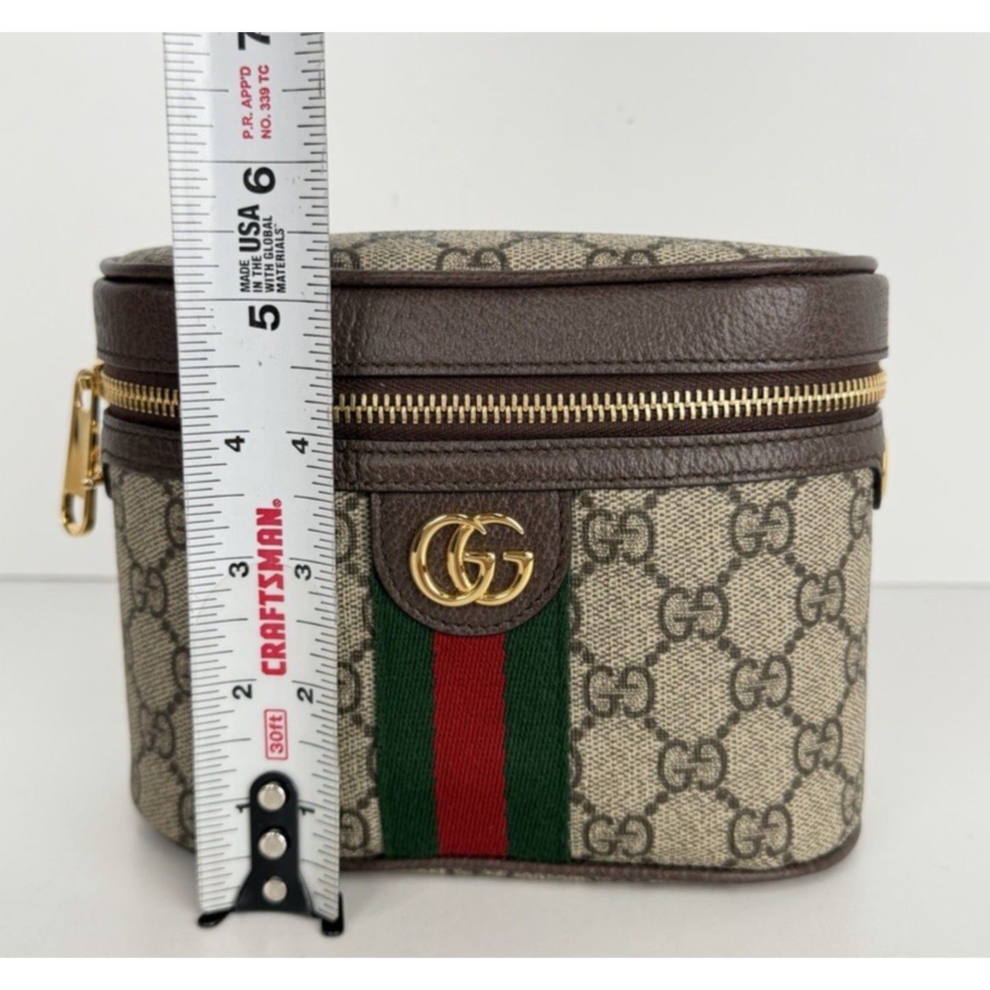 Gucci Chain Ophidia Belt Bag in Beige GG Supreme Coated Canvas S09