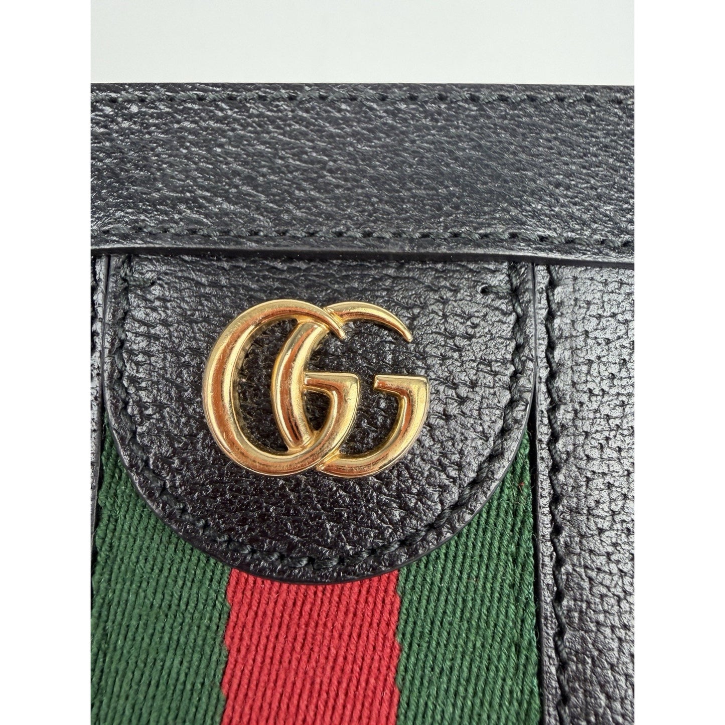 Gucci Ophidia Chain Shoulder Bag Small Black Calfskin Leather with Web Accent E6