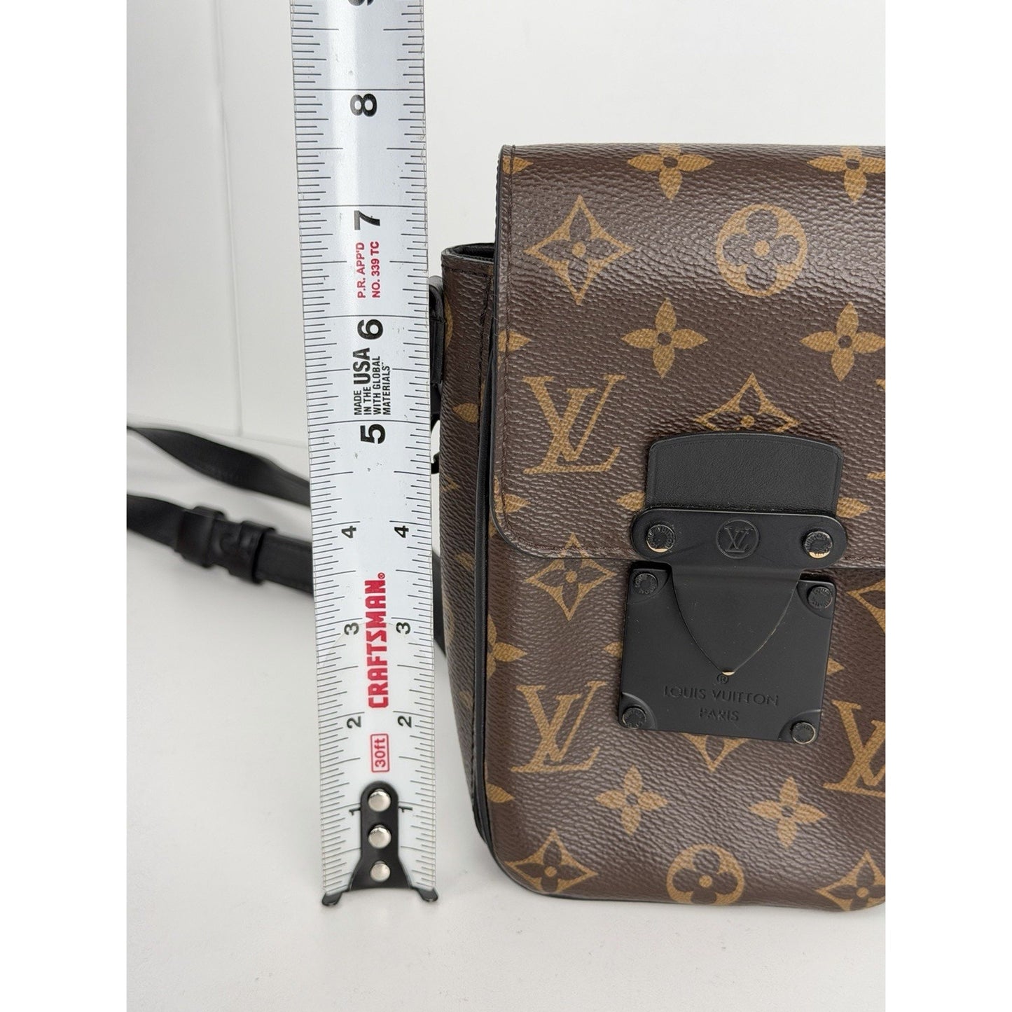 Louis Vuitton Crossbody S Lock Brown Monogram Coated Canvas NFC D5