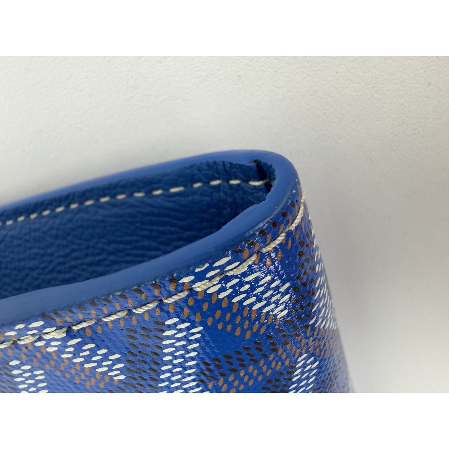 Goyard Chypre Wallet-Pouch Sky Blue Goyardine Canvas & Palladium G-Clasp D8