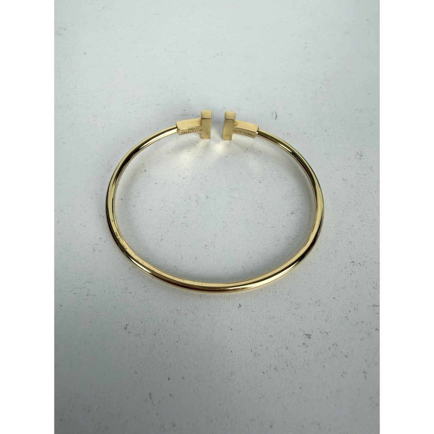 Tiffany & Co. T-Wire Bracelet in 18k Yellow Gold with Mother-of-Pearl & Diamonds