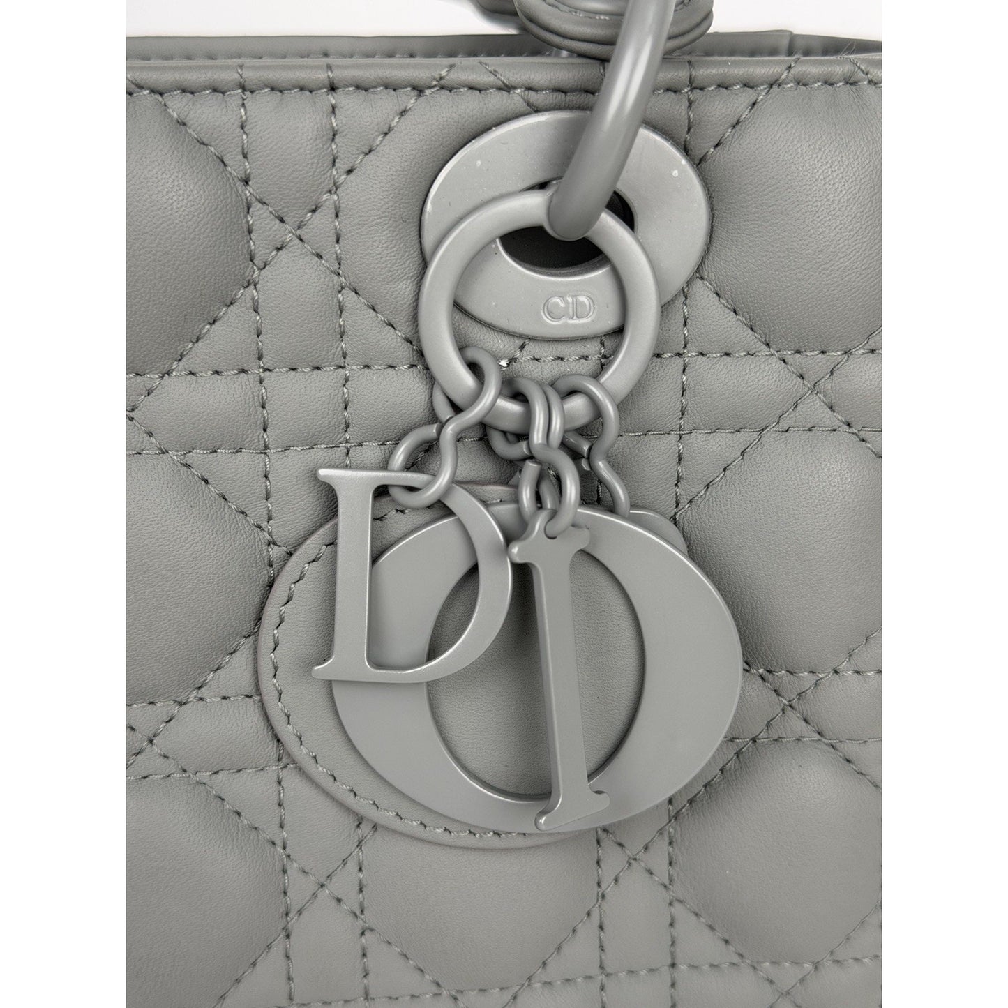 Christian Dior Lady Dior Small Bag in Ultramatte Cannage Grey Leather 2021 B2