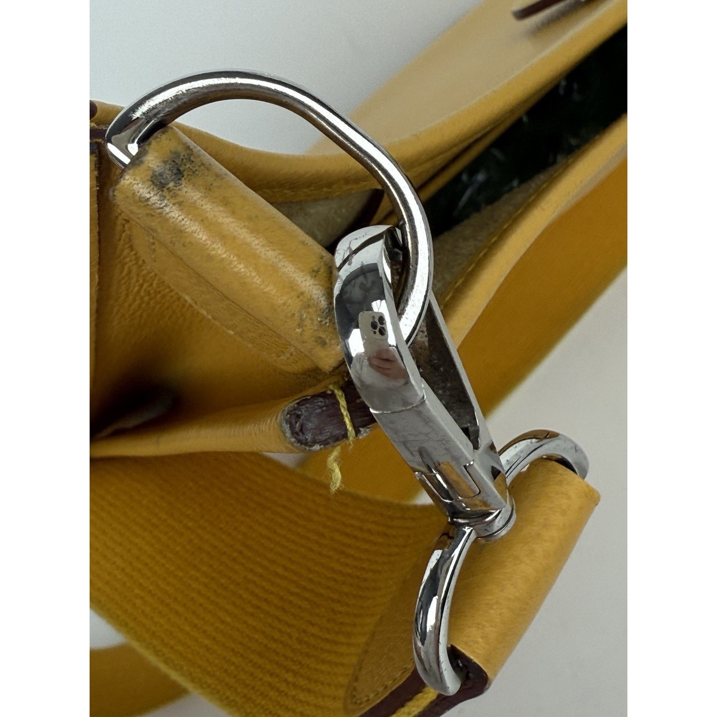 Hermès Evelyne Petit Modèle (PM) Yellow/Mustard Women's Crossbody Bag