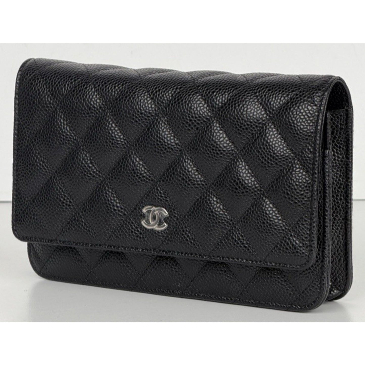 Chanel Classic Wallet On Chain Bag in Black Caviar Leather 2019 E-5