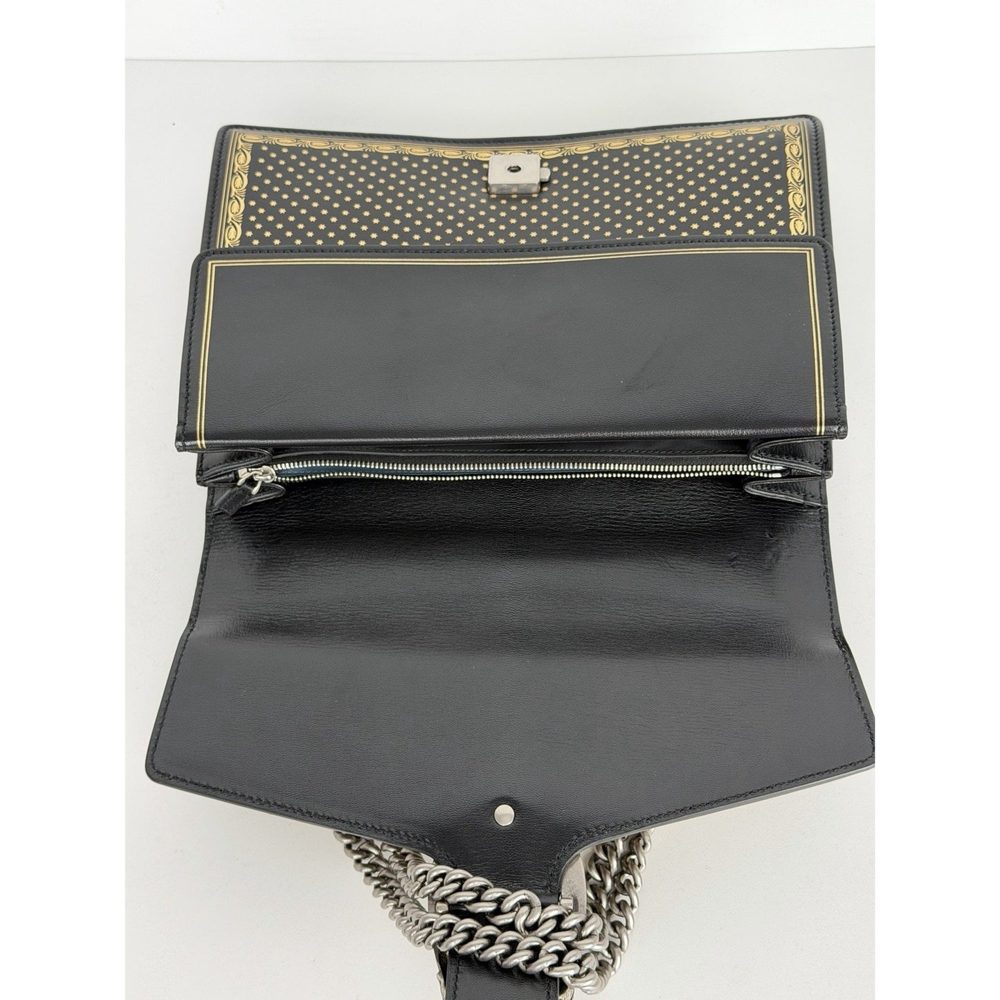 Gucci x Sega Dionysus Shoulder Bag Medium in Black Calfskin Leather S09