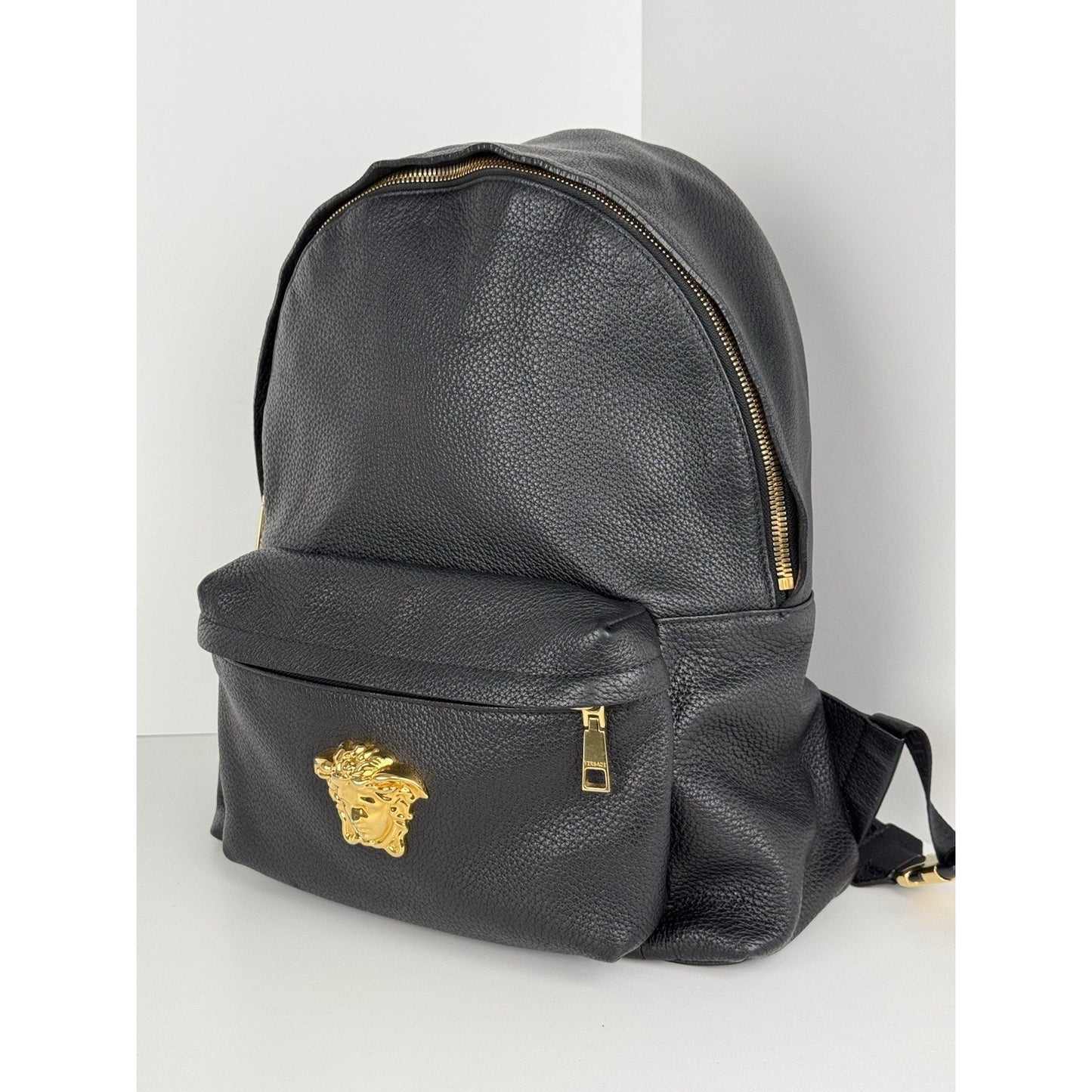 Versace Gold Medusa Logo Large Backpack