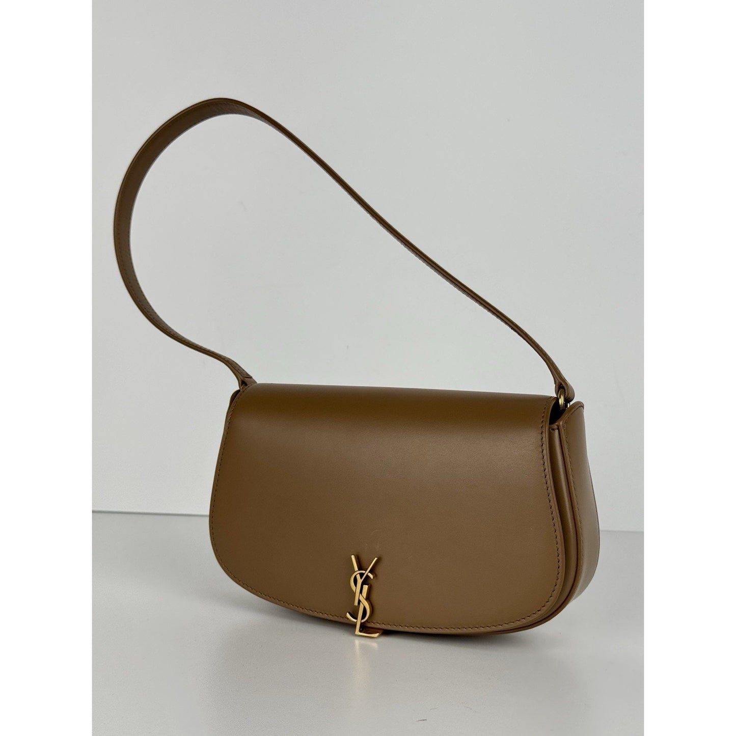 Saint Laurent Mini Voltaire in Brown Leather Shoulder Bag B-2