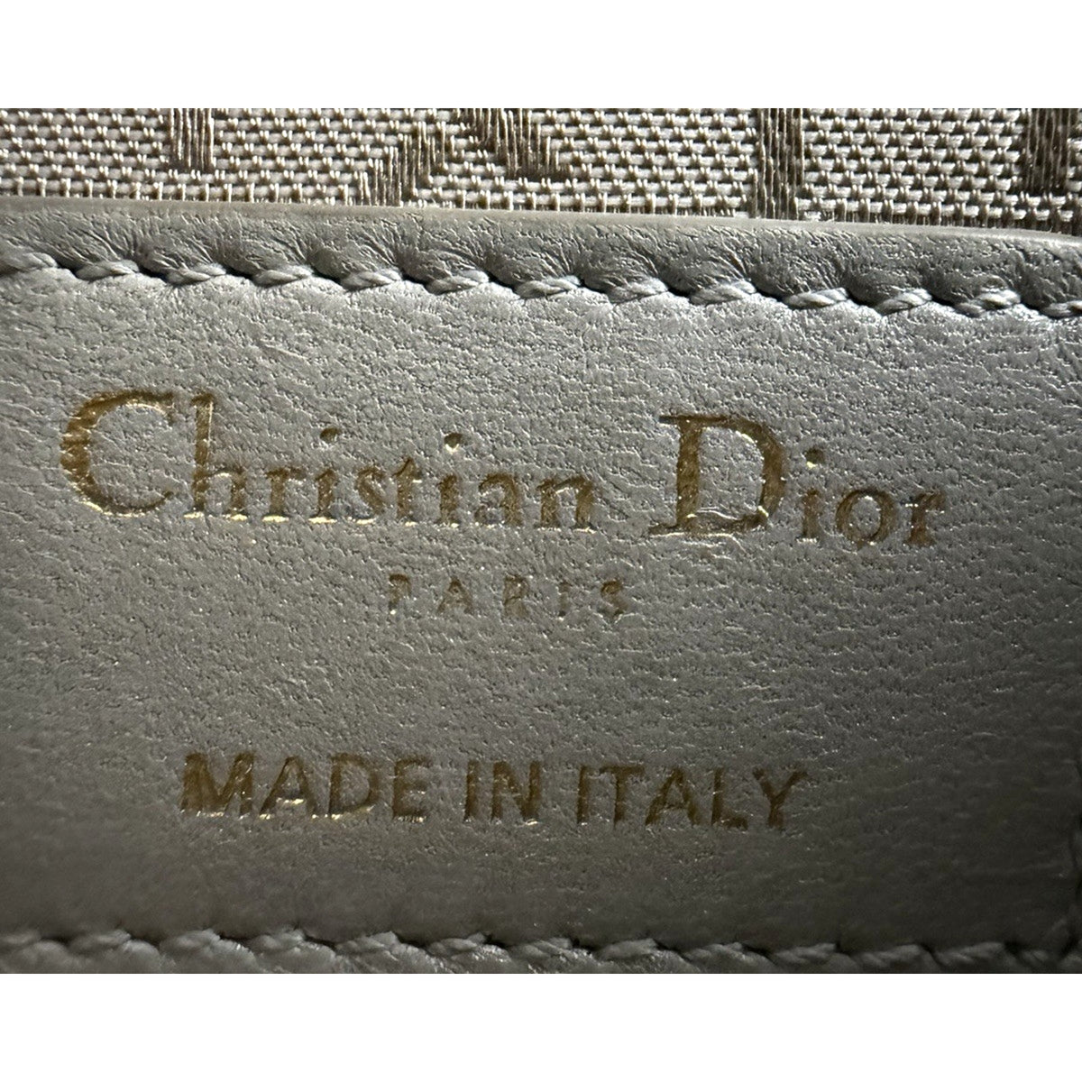 Christian Dior Mini Top Handle Bag in Gray Quilted Lambskin Leather 2020 U2