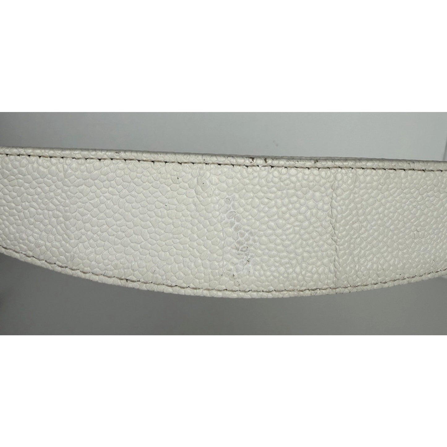 Chanel CC Hobo Medium Shoulder Bag in White Caviar Quilted Leather 2004 E3