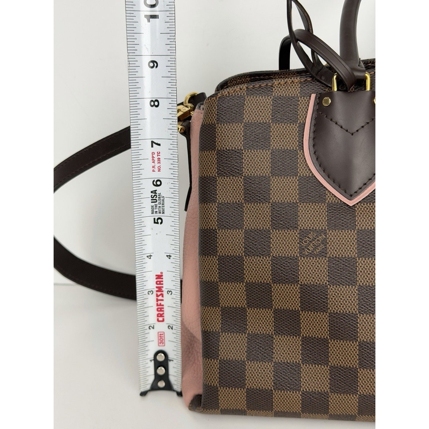 Louis Vuitton Normandy Handbag in Magnolia Damier Ebene Coated Canvas 2017 S