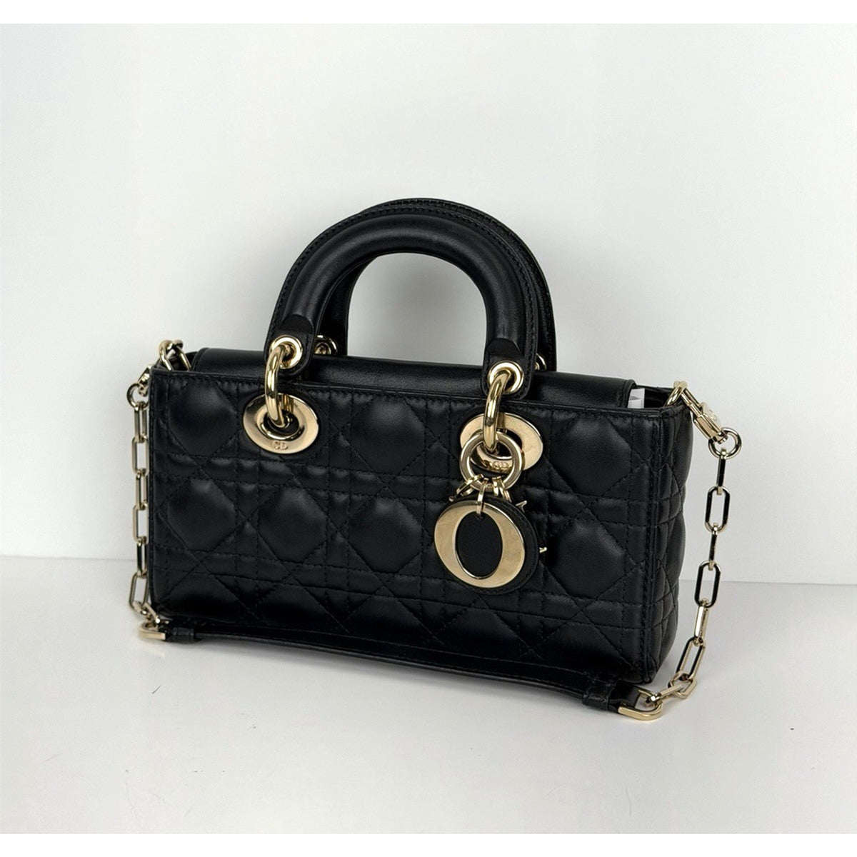 Christian Dior Lady D-Joy Bag Small in Black Cannage Lambskin Leather 2023 C-4