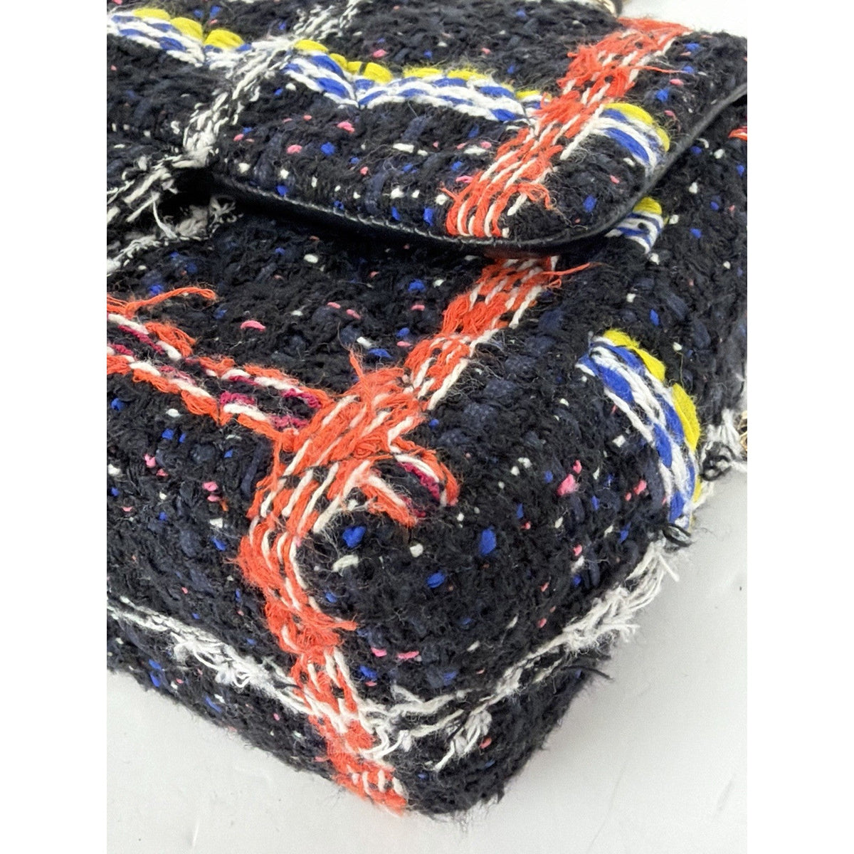 Chanel Classic Single Flap Bag Mini in Multicolor Plaid Tweed Fabric 2020 C2