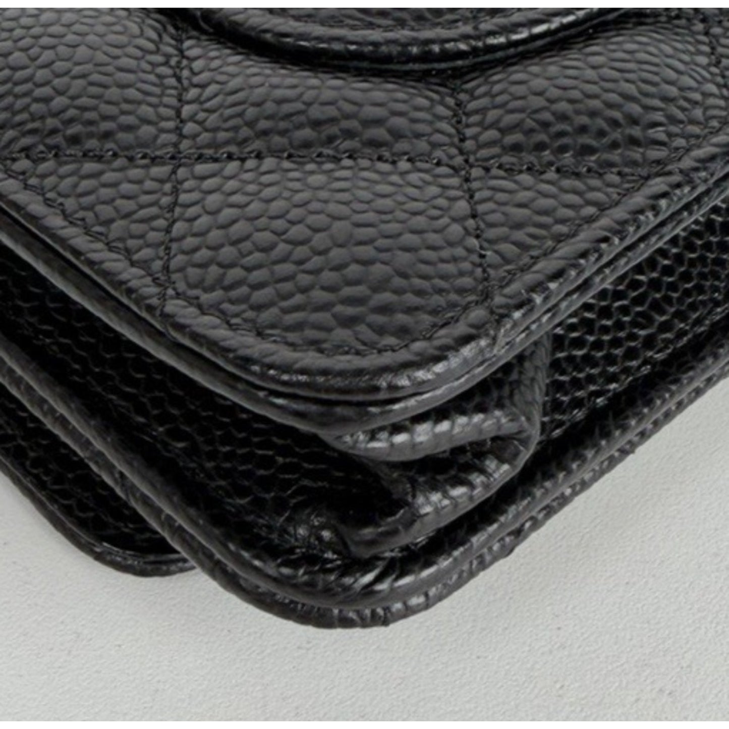 Chanel Classic Wallet On Chain Bag in Black Caviar Leather 2019 E-5