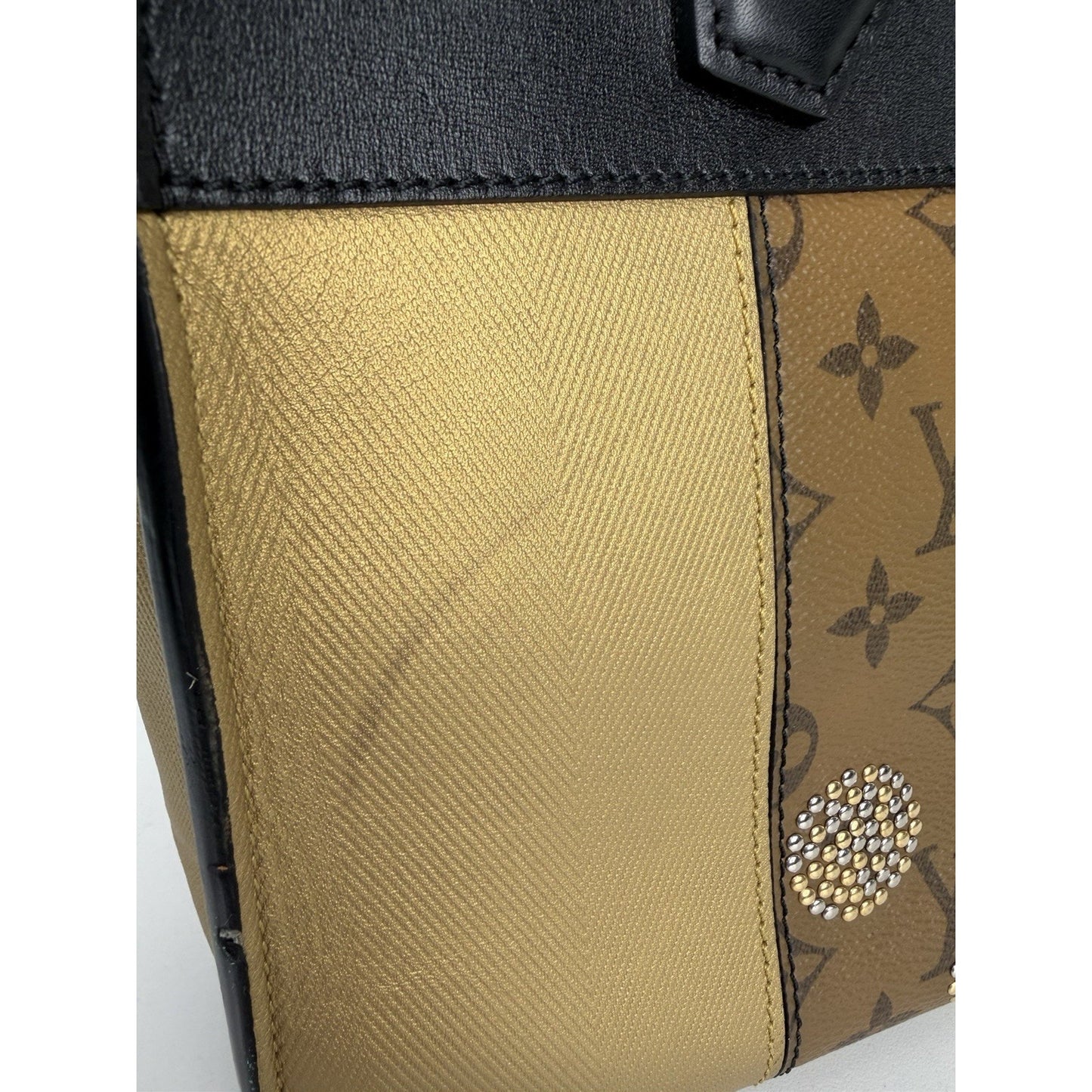 Louis Vuitton Night Light City Steamer MM Handbag in Black/Brown/Gold 2017 S