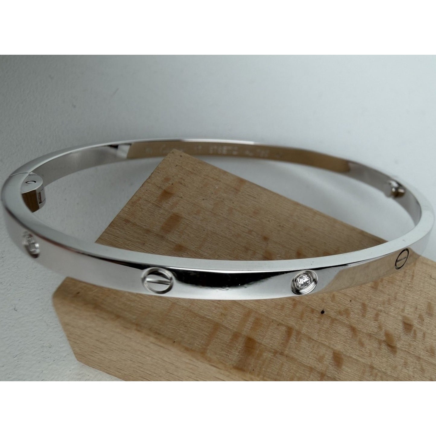 Cartier Love Bracelet Small Model in 18k White Gold with Diamonds