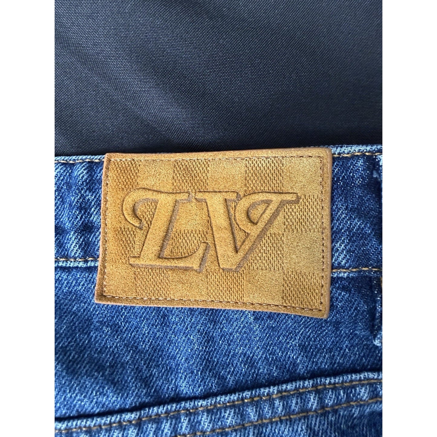 Louis Vuitton Monogram Denim Workwear Pants for Men in 34 Size