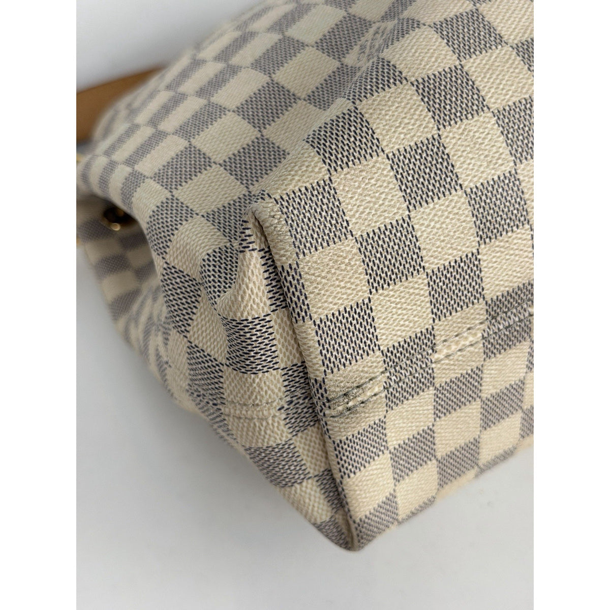 Louis Vuitton Graceful PM Tote Shoulder Bag in Damier Azur Coated Canvas 2018 S