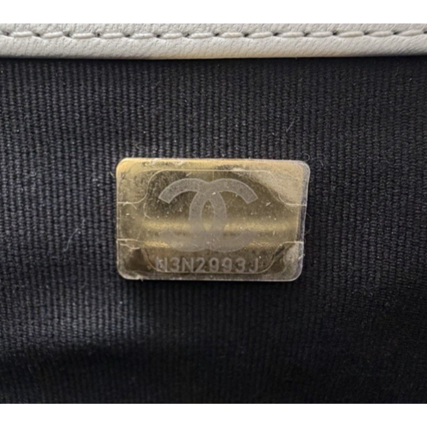 Chanel 19 Flap Small Shoulder Bag in Beige Quilted Lambskin Leather NFC E3