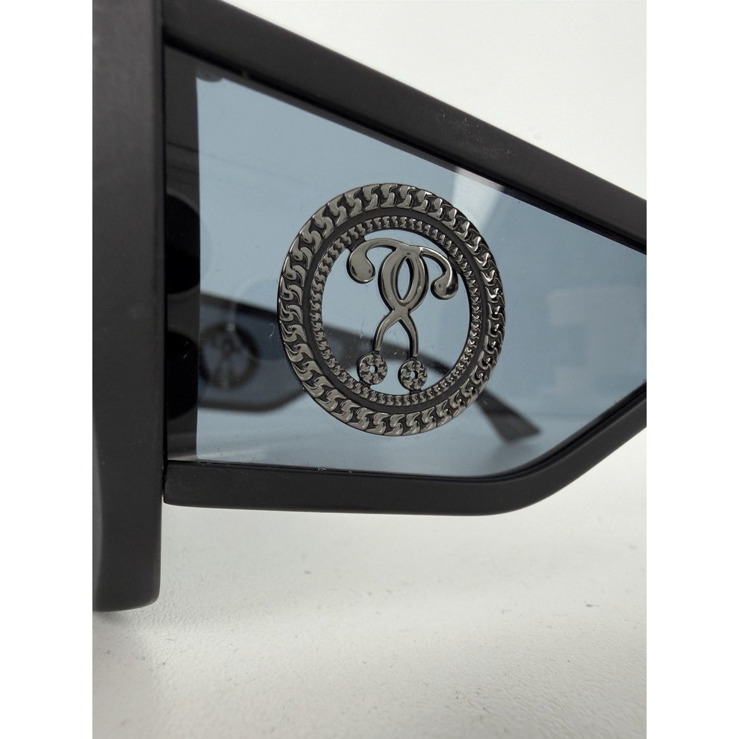 Moschino MOS021/S Square Sunglasses 145 in Matte Black with Dark Lenses
