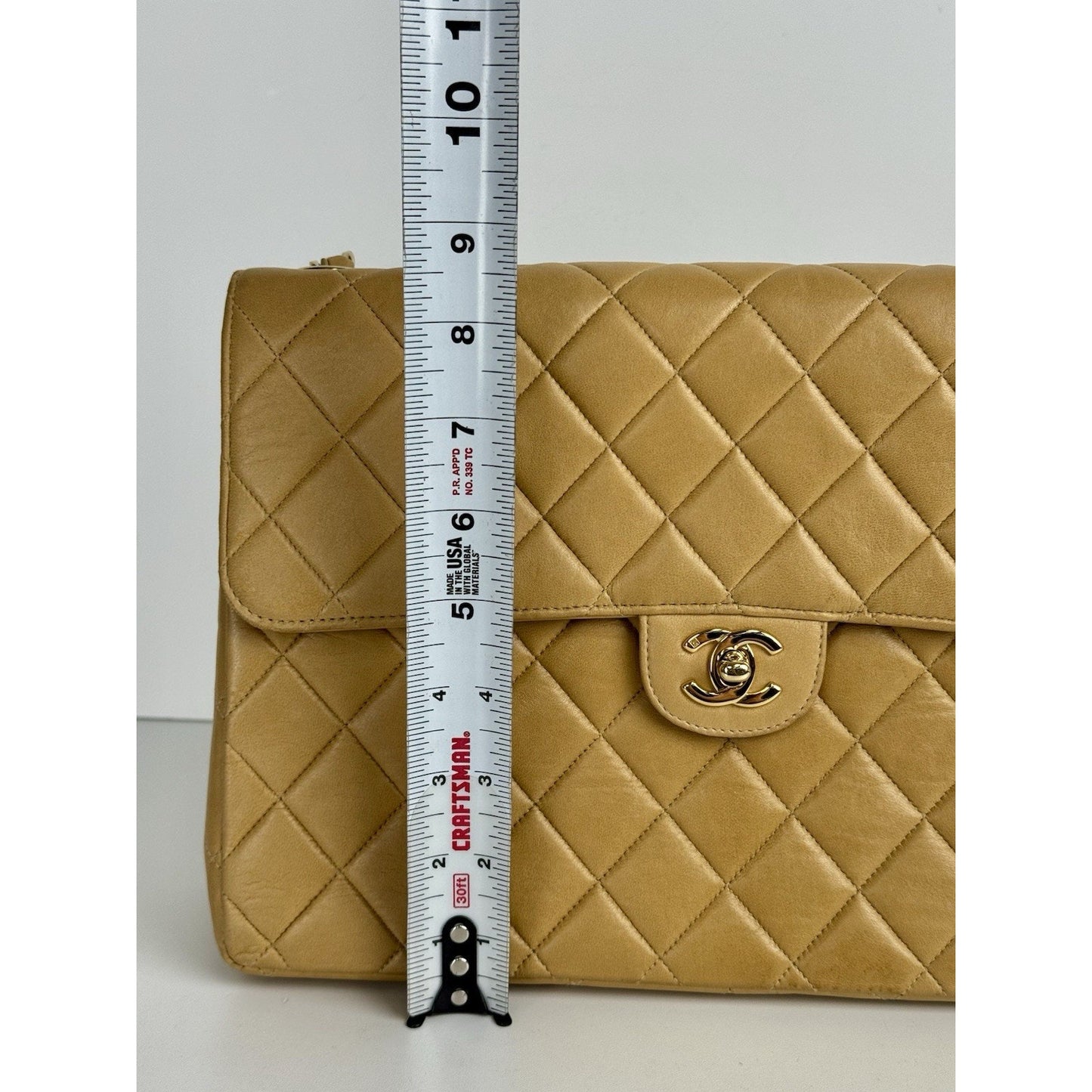Chanel Classic Flap Bag in Caramel Quilted Lambskin Leather (2002-2003) D-8