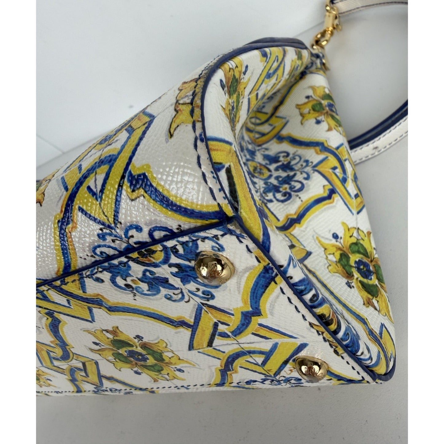 Dolce & Gabbana Dauphine Majolica Miss Sicily Bag Medium Multicolor Leather S13