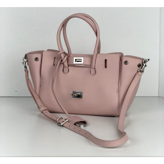 Balenciaga Bel Air Mini Bag in Pink Calfskin Leather Silver-Tone HW E6