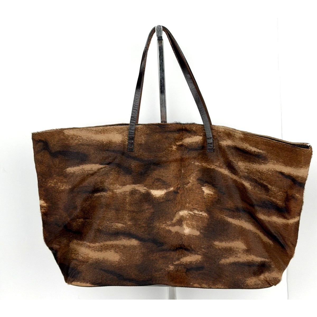 Fendi Animal Print Pony Hair Tote Bag Vintage S-06