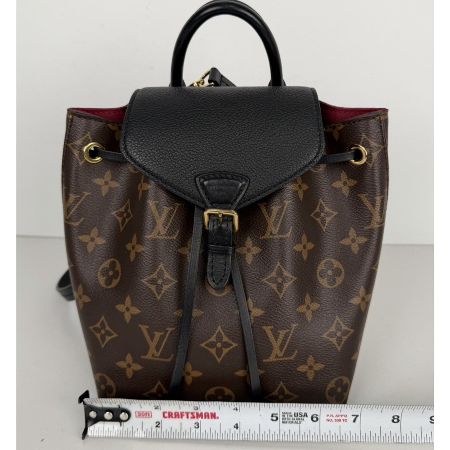 Louis Vuitton Montsouris BB Backpack in Classic Monogram Coated Canvas NFC E8