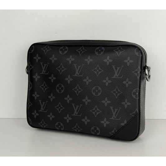 Louis Vuitton Monogram Eclipse Trio Messenger Bag in Black Coated Canvas NFC S