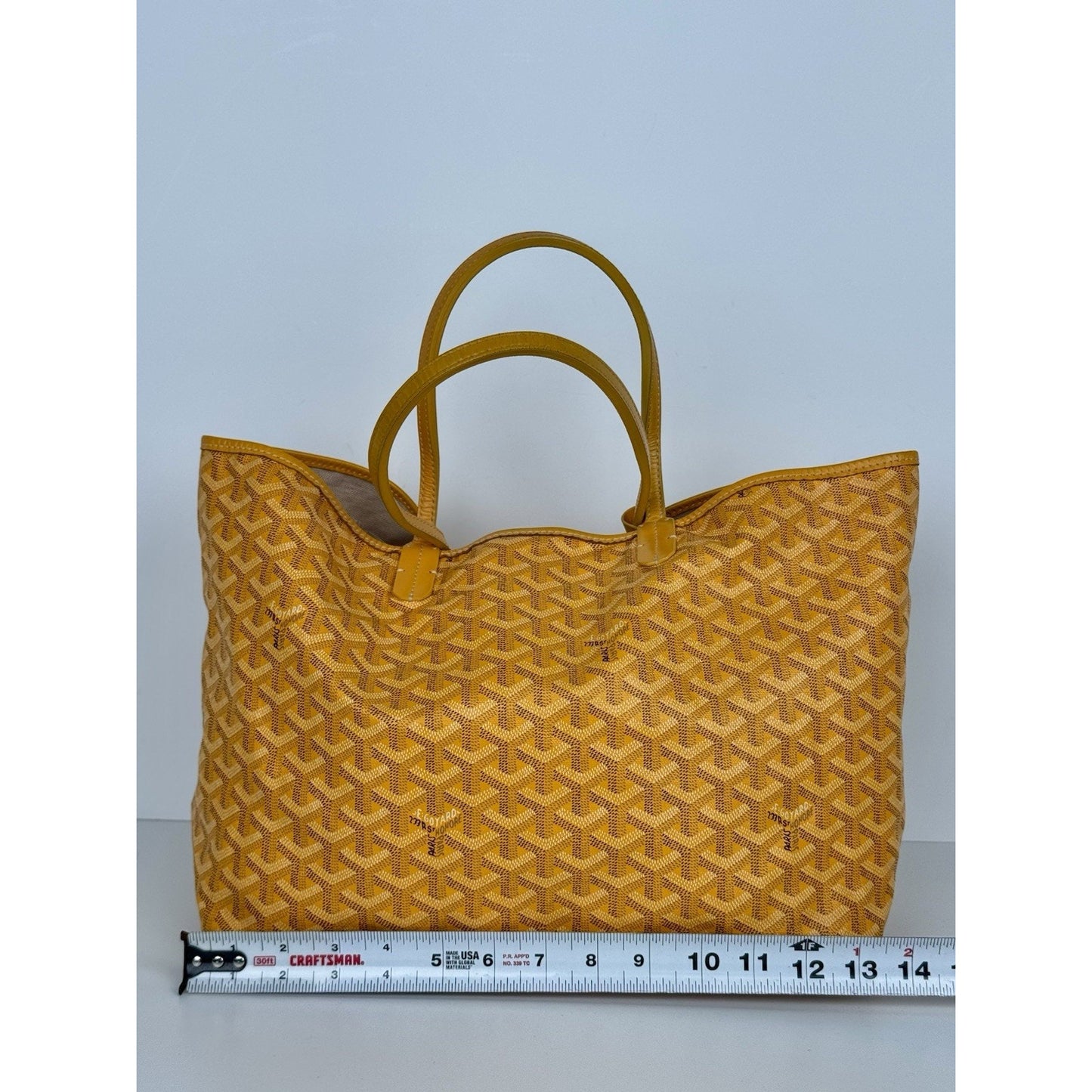 Goyard Saint Louis Tote Bag in Yellow Goyardine Canvas B-5