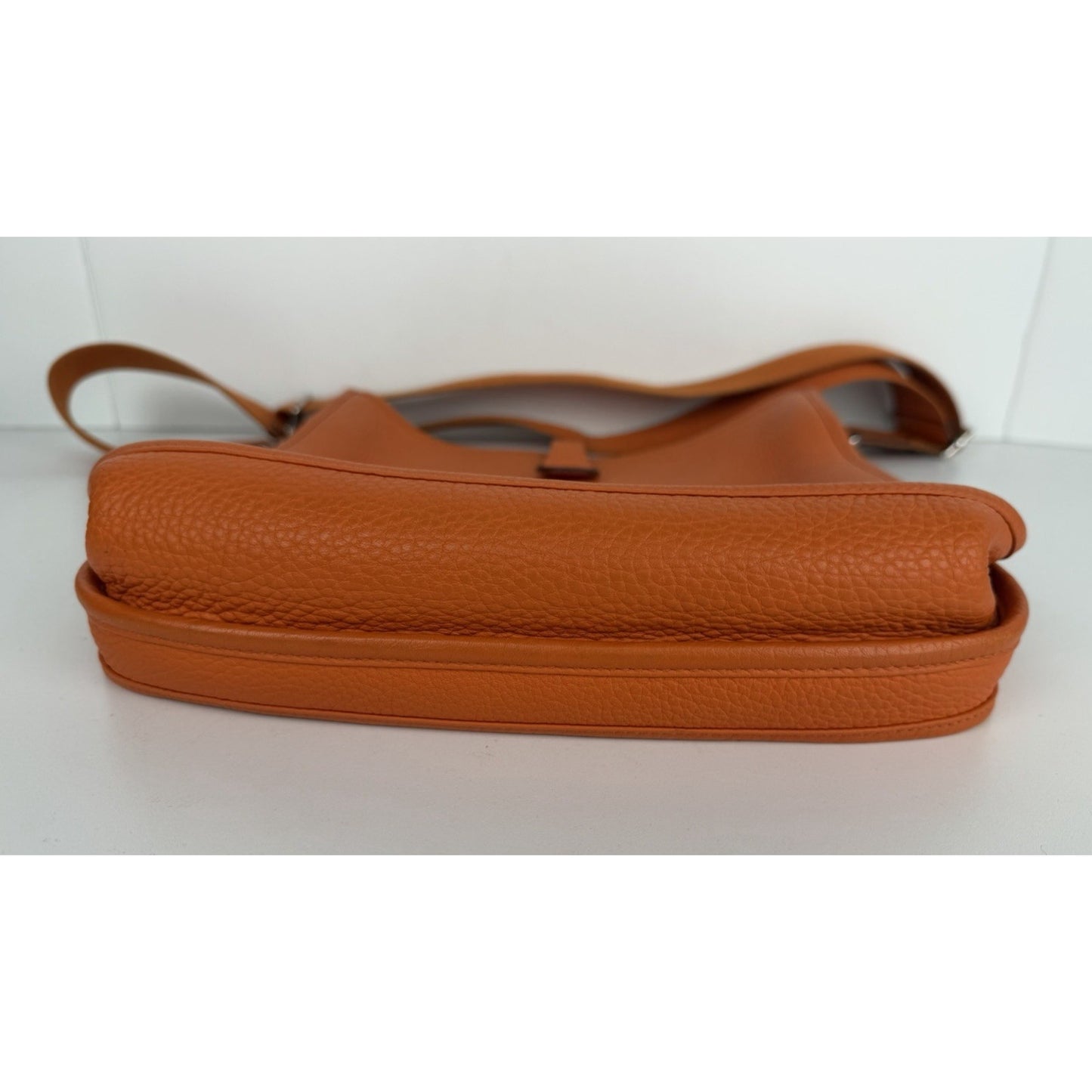 Hermes Evelyne III Crossbody Bag 29 Orange Taurillon Clemence Leather R-1 2010