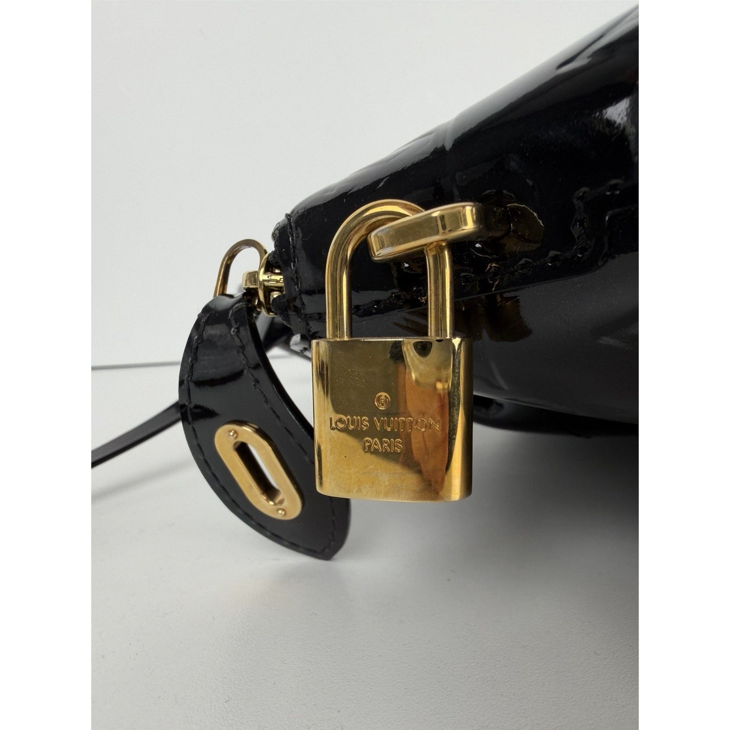 Louis Vuitton Monogram Vernis Lockit PM Handbag in Black Patent Leather 2014