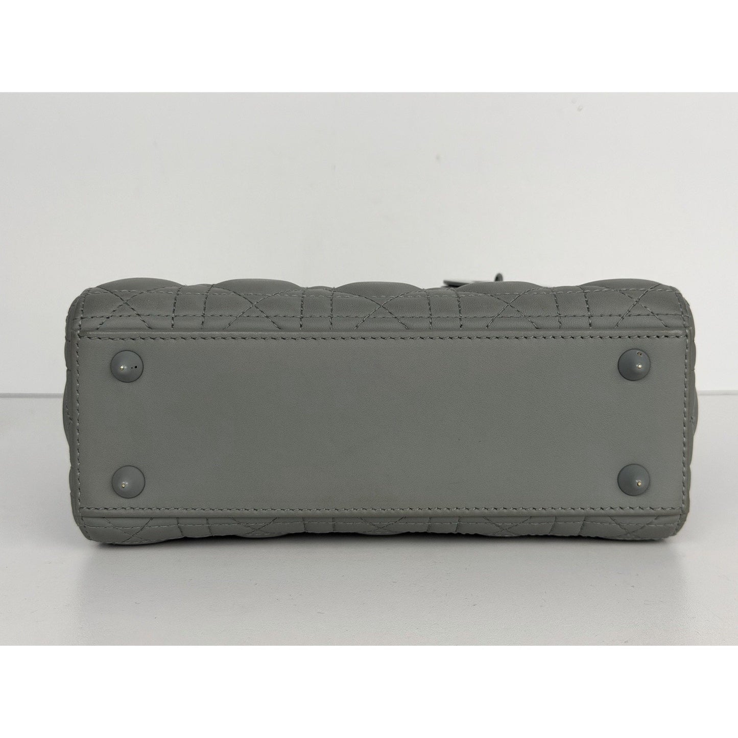Christian Dior Lady Dior Small Bag in Ultramatte Cannage Grey Leather 2021 B2