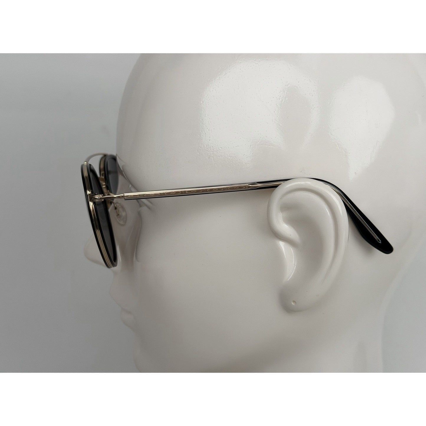 Barton Perreira Justice 56 Round Sunglasses-Frame in Black Acetate