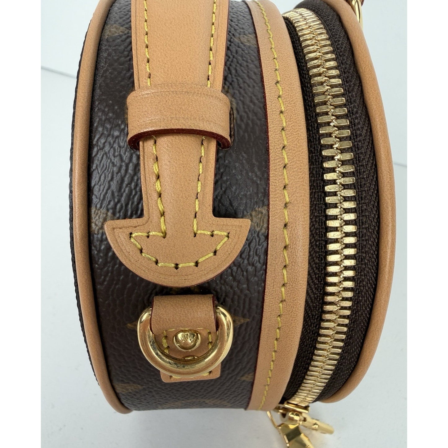 Louis Vuitton Mini Boite Chapeau Monogram Coated Canvas&Leather Name Tag NFC B5