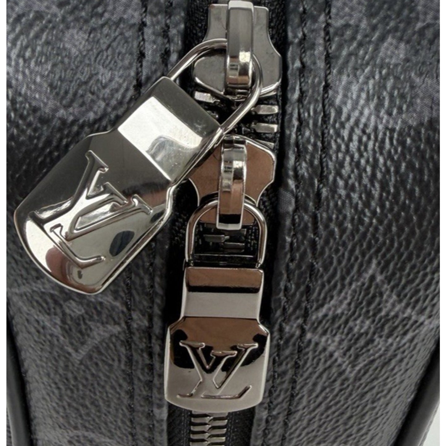 Louis Vuitton Monogram Eclipse Toilet GM Pouch Bag in Black Coated Canvas NFC S