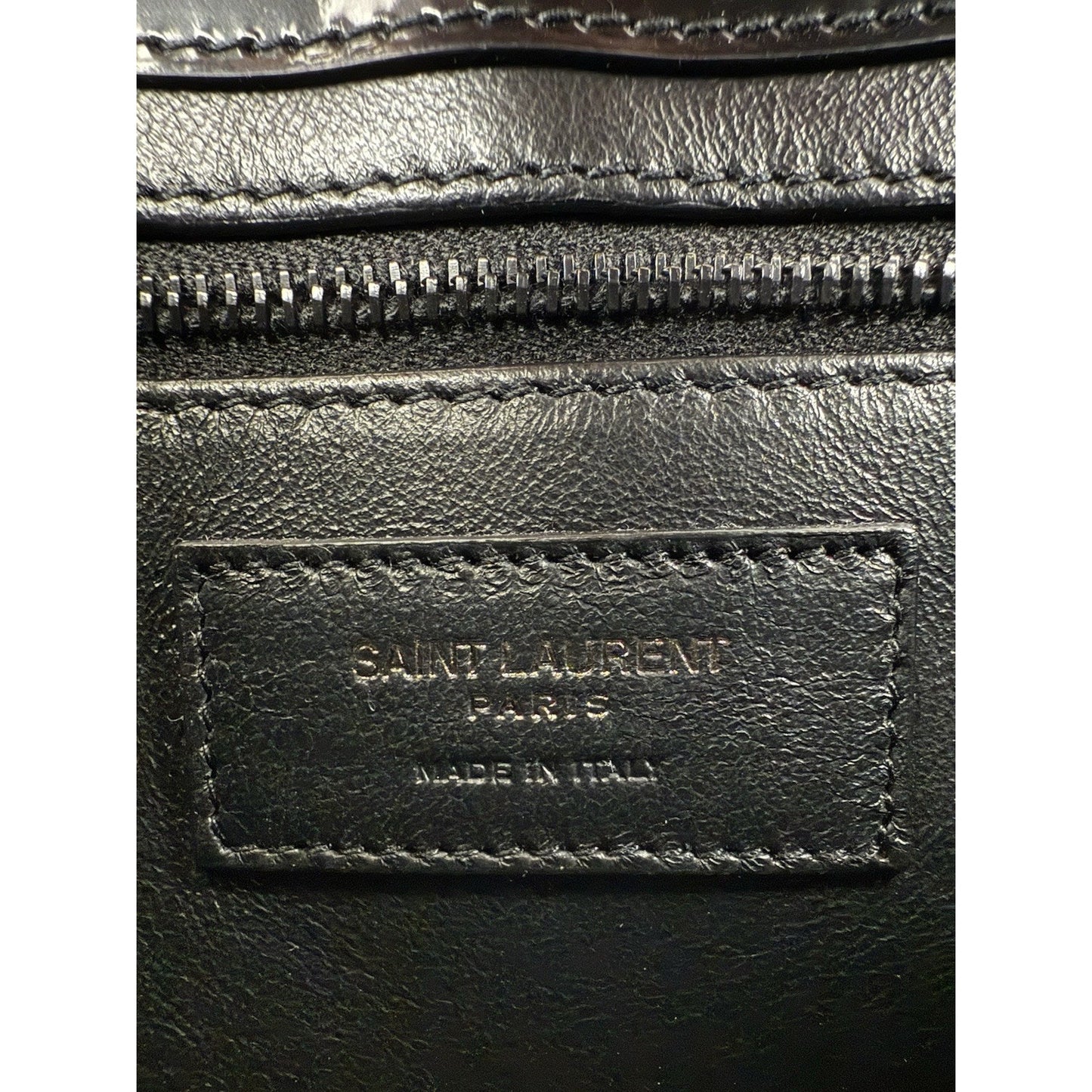 Saint Laurent Le 5 A 7 Shiny Leather Hobo Bag in Black