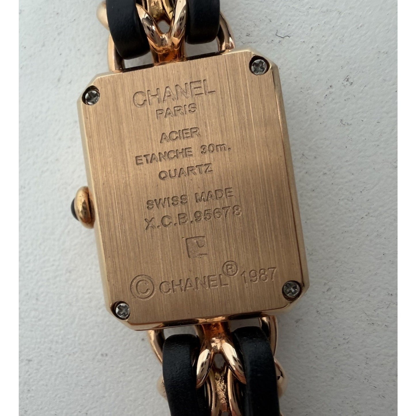 Chanel Premiere Edition Originale Watch Rose Gold Plated Quartz Swiss Made 7in