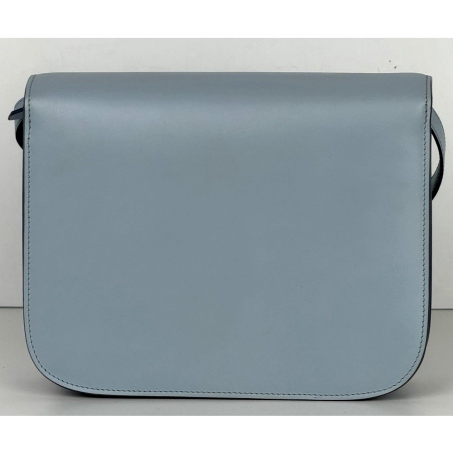 Celine Classic Box Bag Shoulder BagMedium in Light Blue Calfskin Leather C3