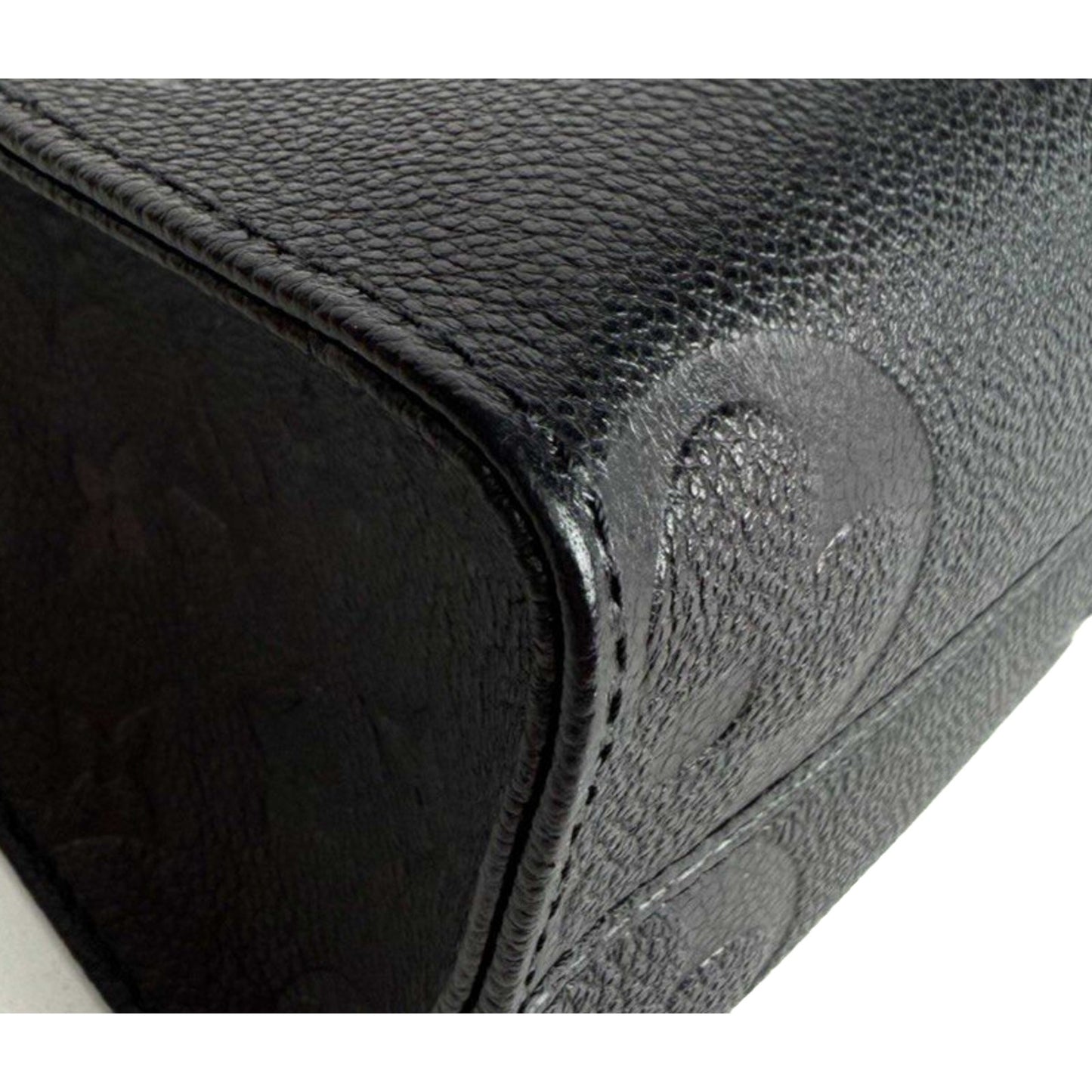 Louis Vuitton OnTheGo PM Bag in Black Embossed Monogram Empreinte Leather NFC E1
