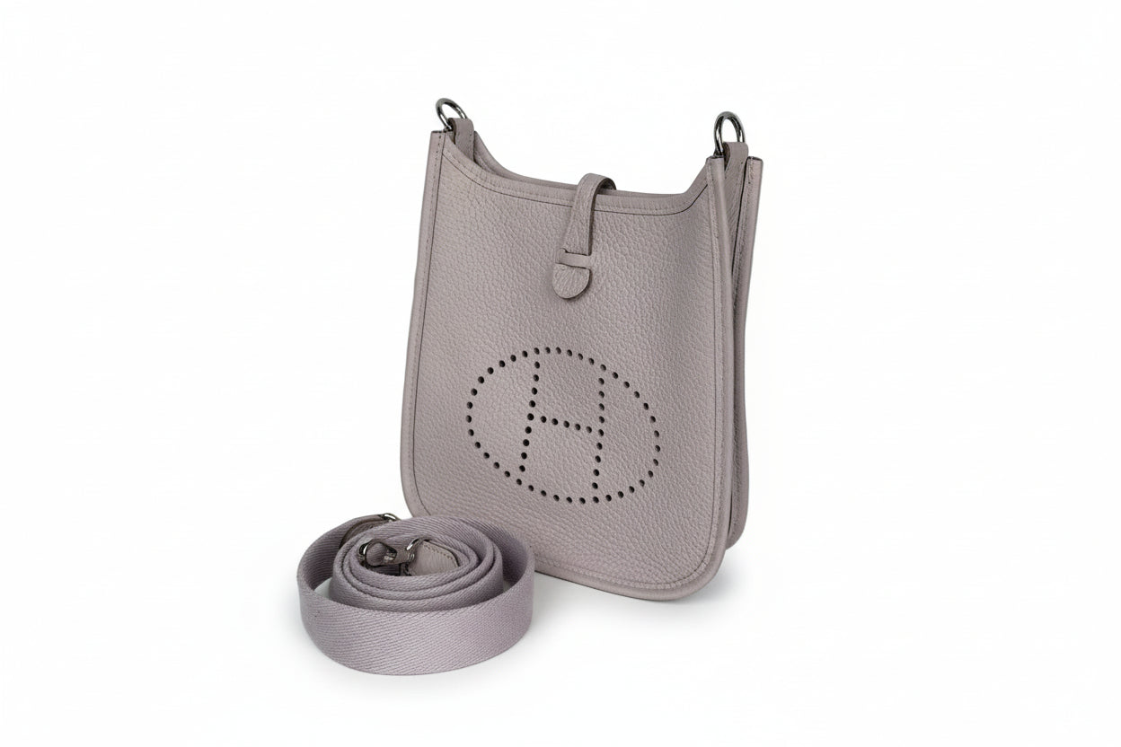 Hermes Evelyne TPM 16 Bag in Mauve Pale Clemence Leather 2024 C2