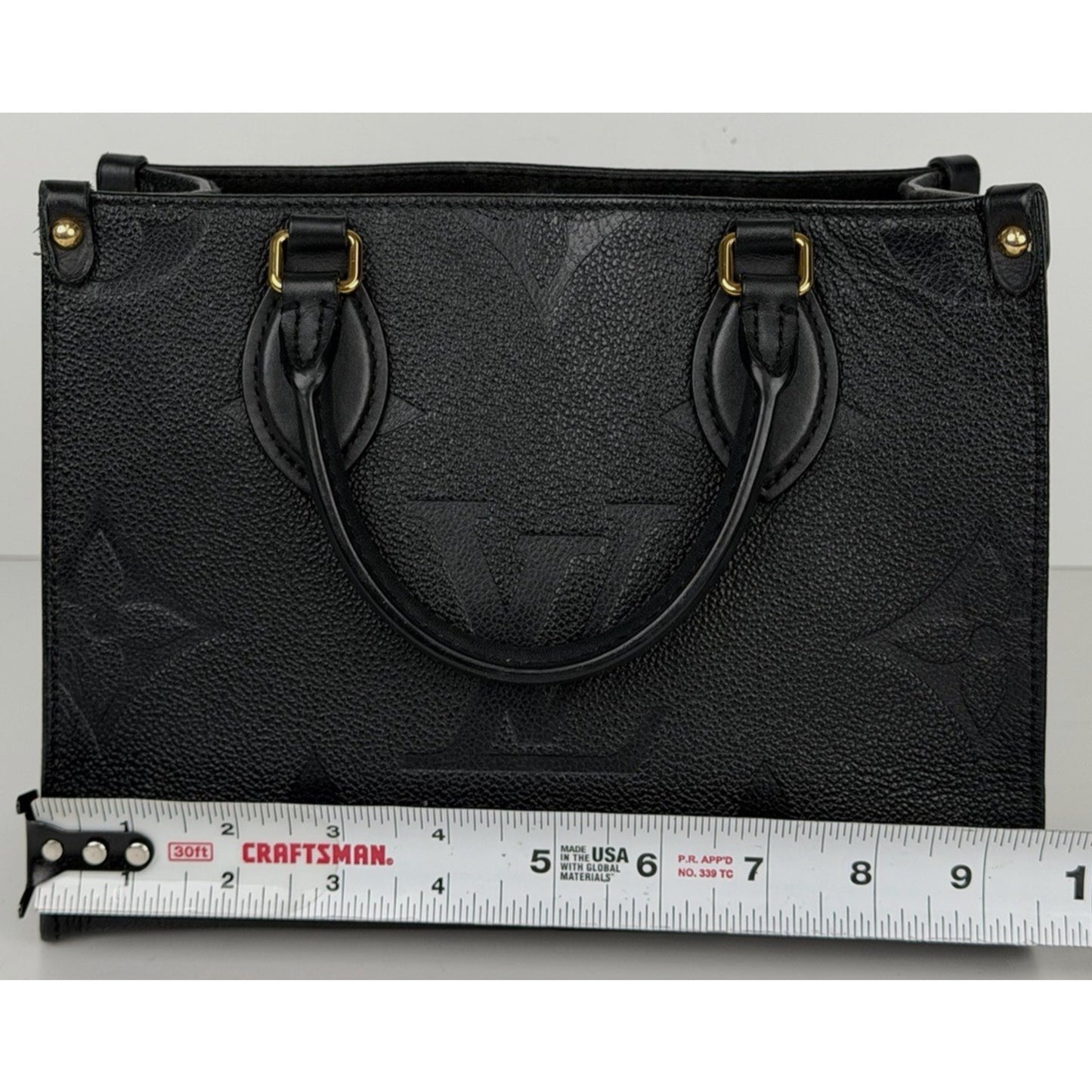 Louis Vuitton OnTheGo PM Bag in Back Debossed Monogram Empreinte Leather NFC C3