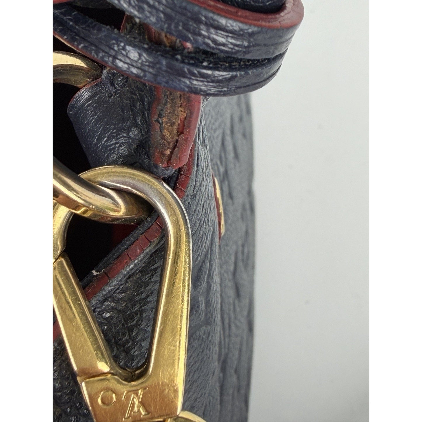 Louis Vuitton Monogram Empreinte Montaigne BB Handbag Marine and Rouge 2018 C2