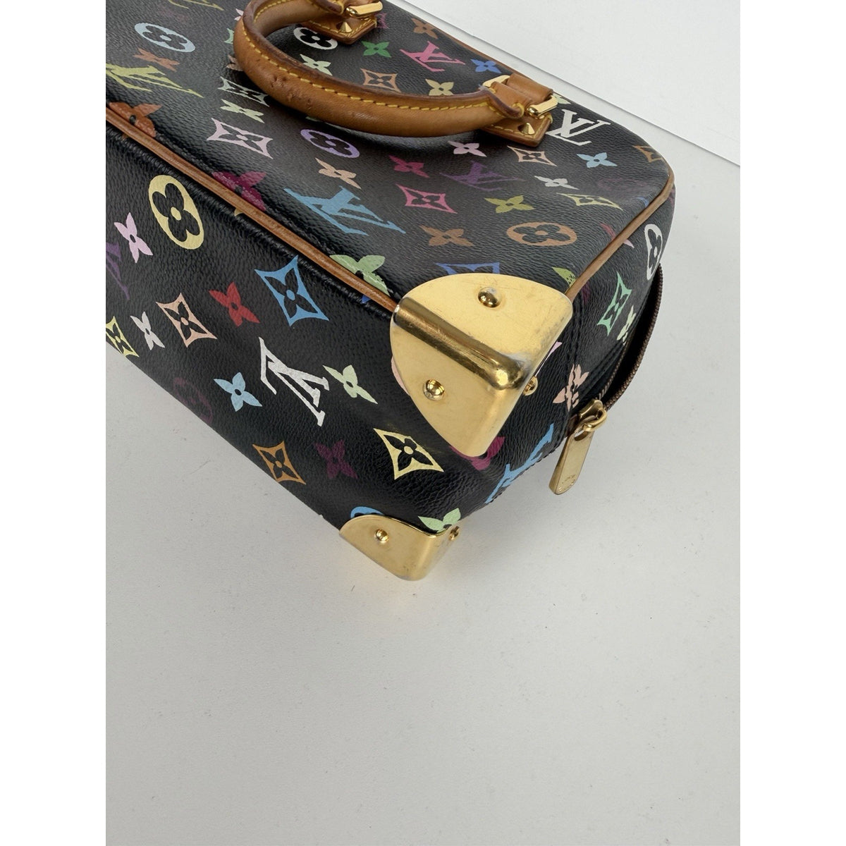 Louis Vuitton Trouville Top Handle Bag in Black Coated Canvas Vintage 2005 E2