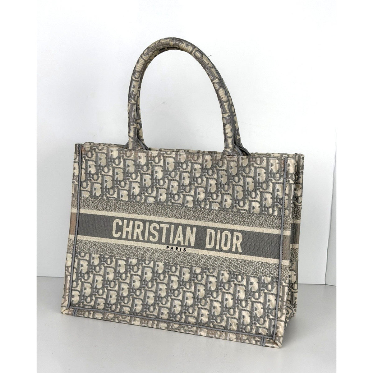 Christian Dior Oblique Medium Book Tote Bag in Classic Monogram Canvas 2022 S22