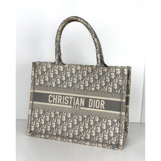 Christian Dior Oblique Medium Book Tote Bag in Classic Monogram Canvas 2022 S22