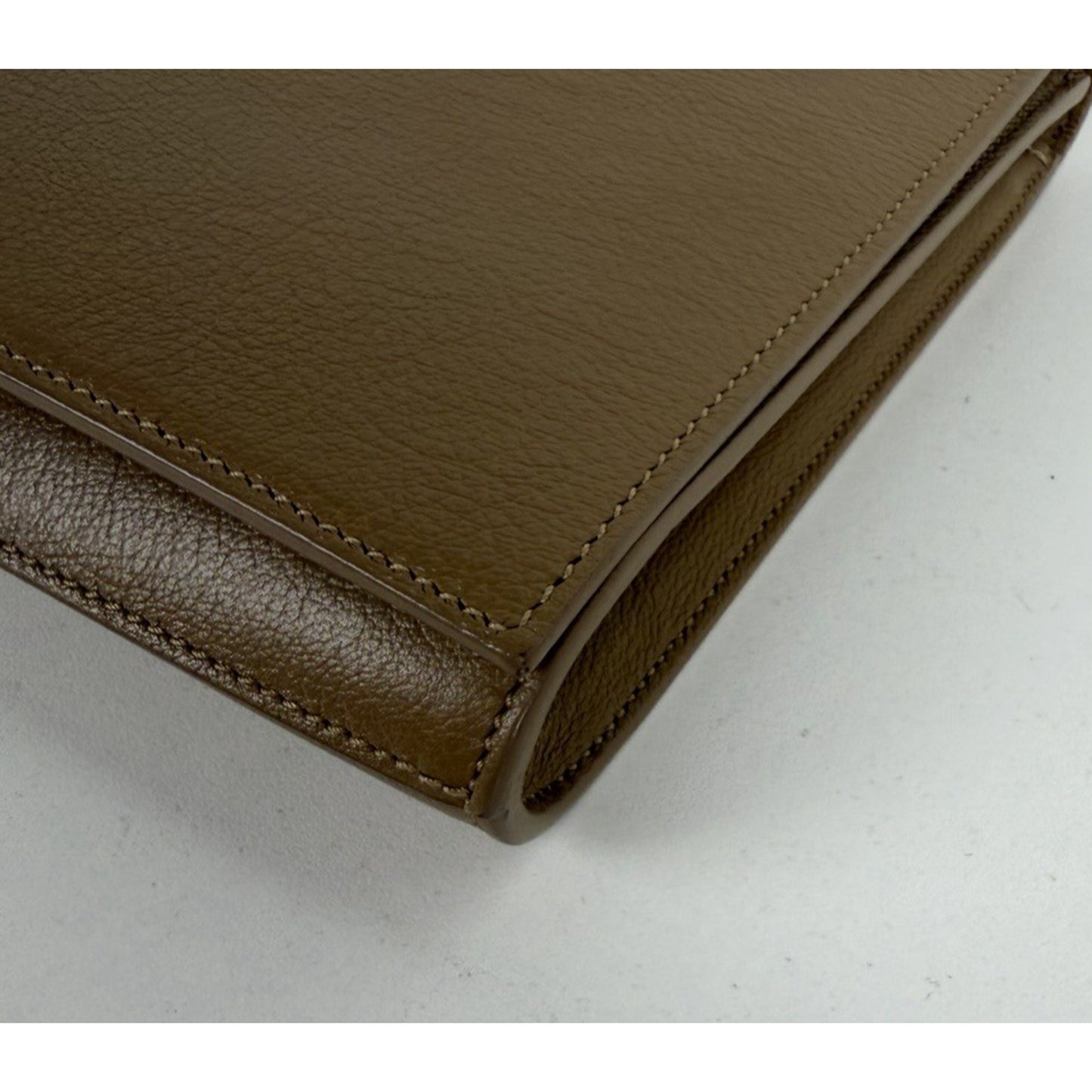 Saint Laurent Belle De Jour Large Clutch Bag in Beige Leather S19