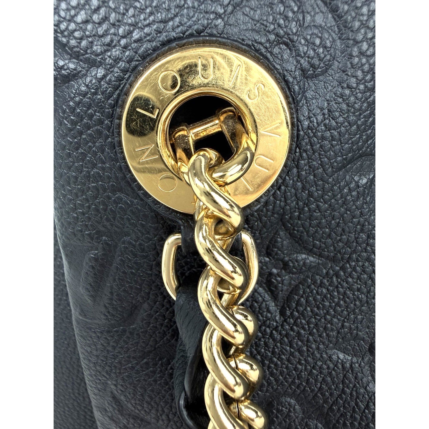 Louis Vuitton Surene Shoulder Bag MM Black LV Monogram Empreinte Leather 2018 C1
